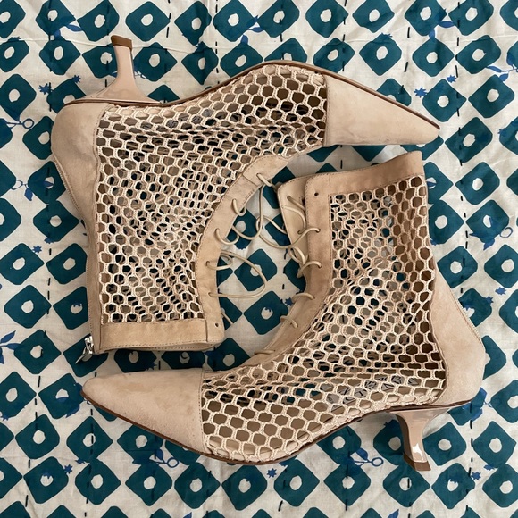 NWOT Pancaldi for Diane B Summer Booties Cream Made in Italy 37 - Picture 2 of 5